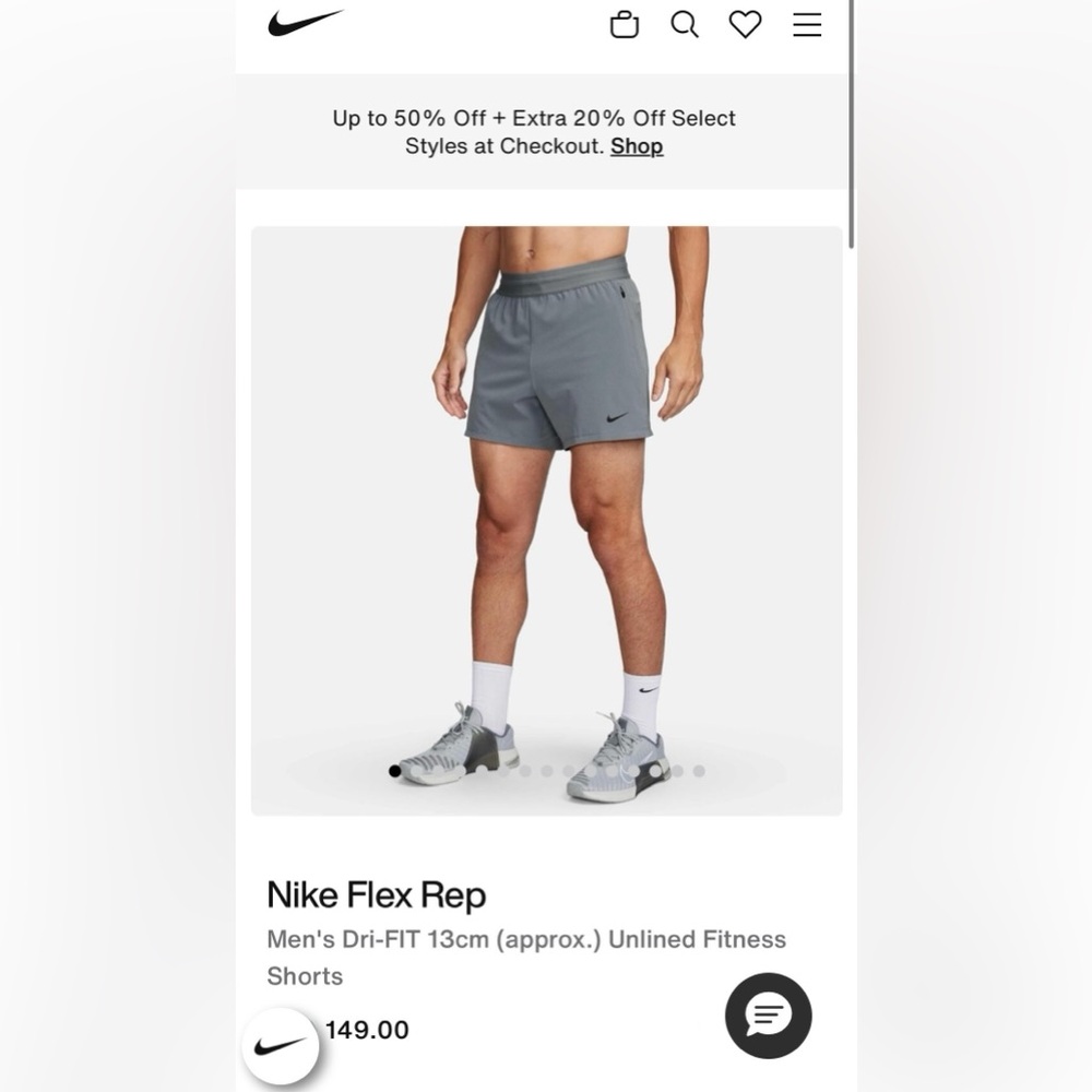Nike Men's Flex Rep Dri-FIT 13cm Fitness Shorts — Gray